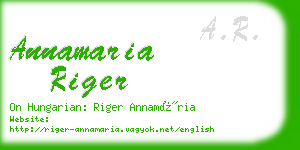 annamaria riger business card